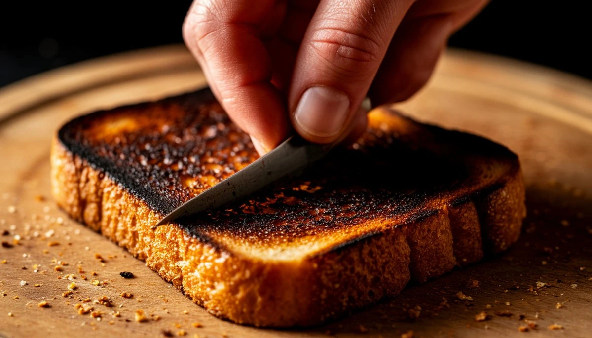 Dlaczego kucharze odcinają przypaloną skórkę chleba