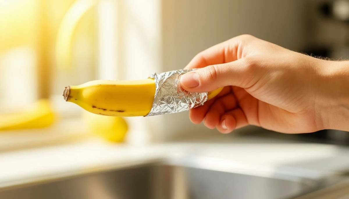 Dlaczego warto owinąć końcówki bananów folią aluminiową zaraz po powrocie ze sklepu